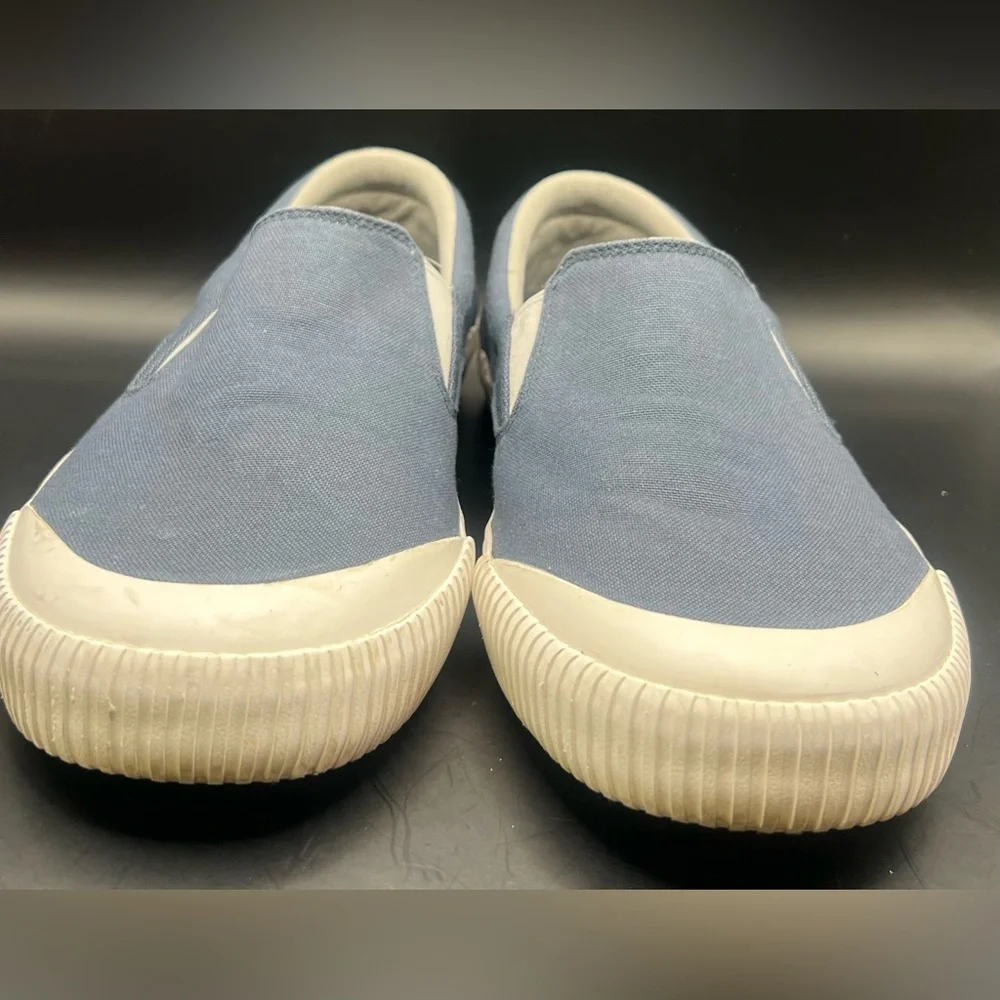 L.L. Bean Classic Blue Loafers Slip-On Comfort,Size:12, water marks on top toes - Picture 3 of 9